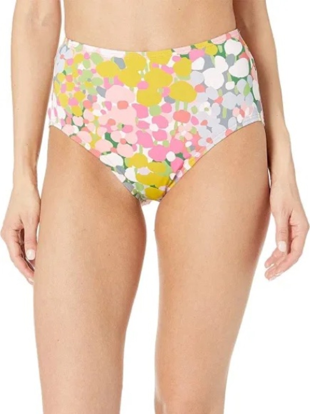 Kate Spade New York Multi-Color Floral-Dot High-Waist Bikini Bottoms